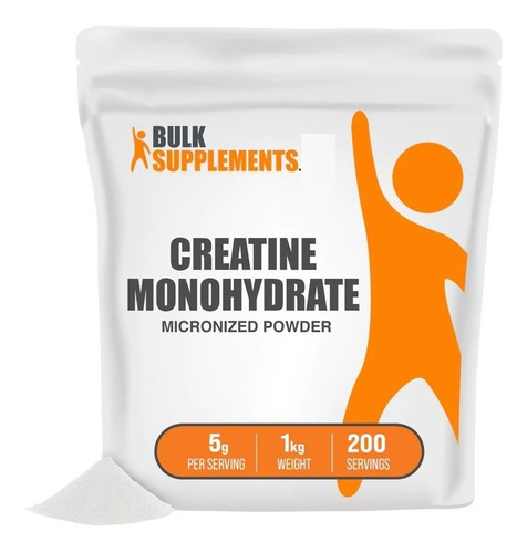 Bulk Supplements | Monohidrato Creatina | 1kg | 200 Servici