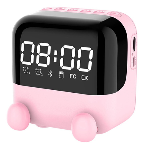 Reloj Despertador Digital Con Espejo, Inalámbrico, Bluetooth