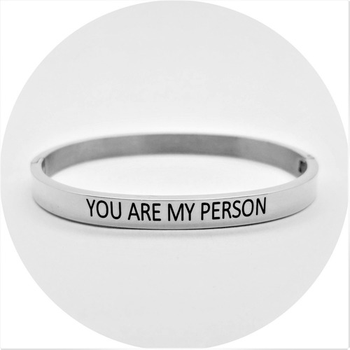 Imagen 2 de 7 de Pulsera Acero Plateada Grabado Láser 2 Caras 1076