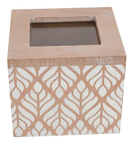 Caja De Té Madera Diseño 9.5x8.5x8.5cm