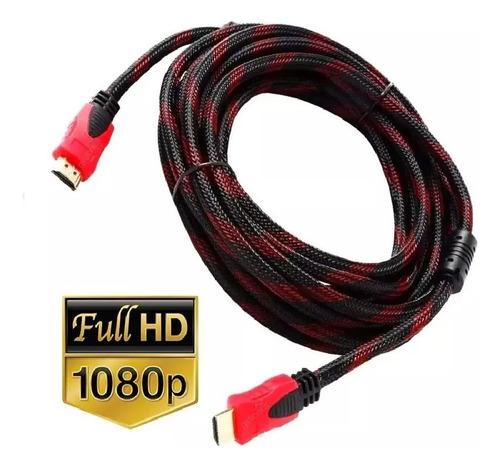 Cable Hdmi A Hdmi Mallado 10 Mts 1080p Full Hd 1080p Tv Led