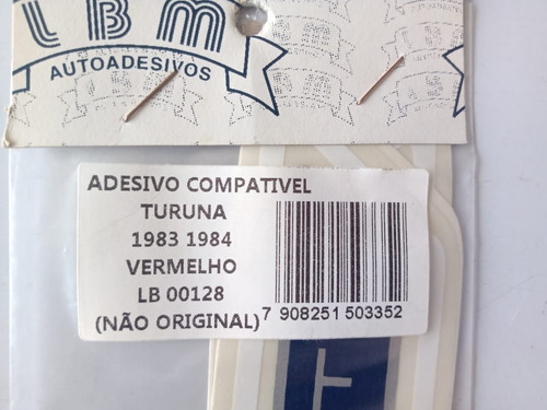 Imagem 3 de 3 de Jogo De Faixas Honda Turuna 125 1983/1984 Vermelha Lbm