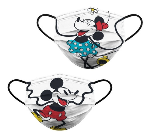 Cubrebocas Biomsk Disney En Pareja Duo.