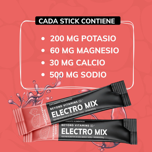 Electrolitos Sin Azúcar En Polvo Beyond Vitamins | Hidratación Baja En Calorías, Apto Dieta Keto | 20 Sticks Individuales - Sabor Sandía Efervescente