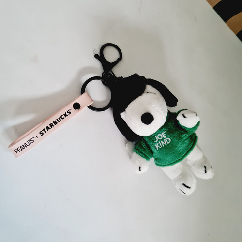 Llavero Starbucks Peanuts Snoopy Color Blanco