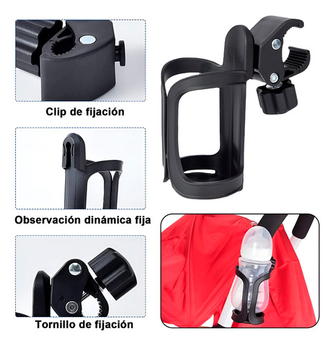 Soporte Porta Vasos Botellas Motocicleta Bicicleta Carreola