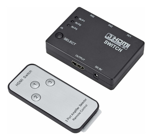Switch Hdmi Selector 3x1 Full Hd 1080p +control
