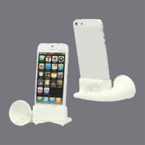 Soporte Amplificador Para iPhone :4g/4s O 5g Silicona Blanco