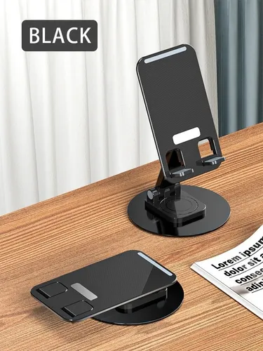 Soporte De Mesa Para Celular Rotación 360 Aluminio Plástico
