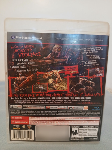 Juego Splatterhouse Ps3 Bandai Namco Inconseguible Raro (Usado)