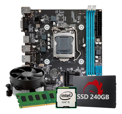 Kit Upgrade Intel Core I5 4 Geração, 8gb Ram, Ssd 240gb,