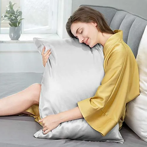 Funda De Almohada De Seda Natural, Para Cabello Y Piel Con C