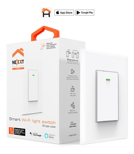 Interruptor Wifi Monopolar Nexxt S100 White - Revogames