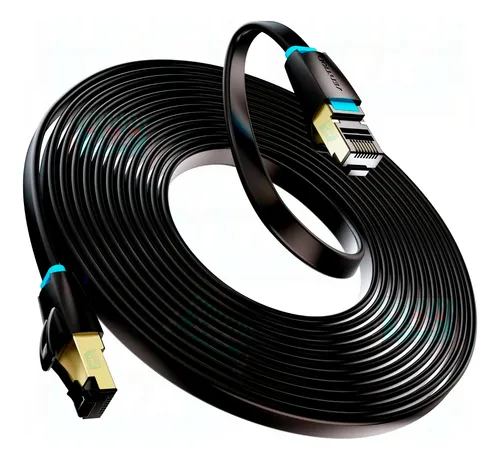 Cable Red 1m Cat8 Blindado Stp 100% Cobre 40 Gbps 2000 Mhz