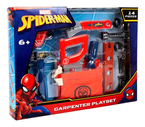 Juego De Herramientas Carpinteria De Niños Marvel Spider-man