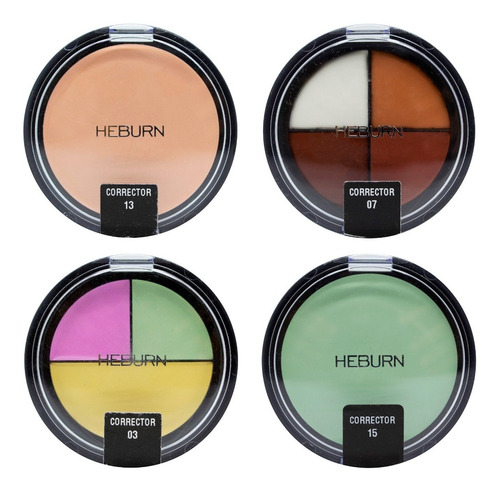 Heburn Kit 4 Correctores Cremosos Maquillaje Profesional 305