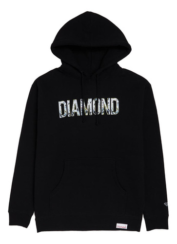 Poleron Diamond Bold Diamond Hoodie Negro - Ova Chile 