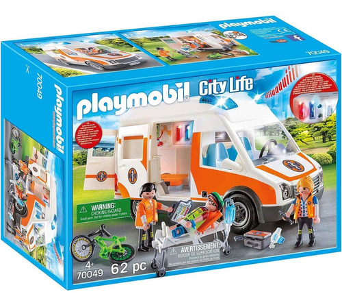 Playmobil City Life 70049 Ambulancia Con Luces Y Sonido