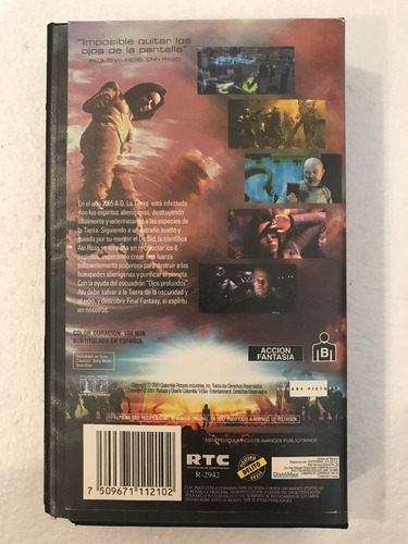 Vhs Original Final Fantasy El Espiritu En Nosotros Aki Ross (Usado)