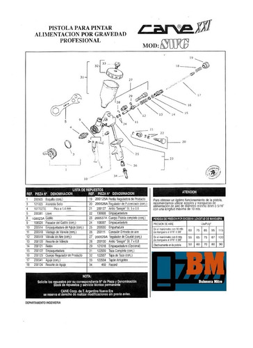 Repuesto Soplete Cane Abanico Boquilla Swg Spg Al700 200503