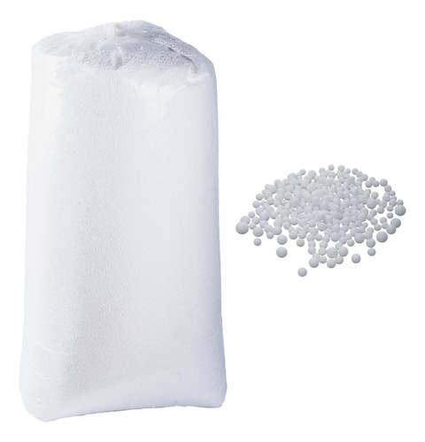 Bolitas De Unicel Bolsa 1kg Blanco Decoracion Fiesta Relleno