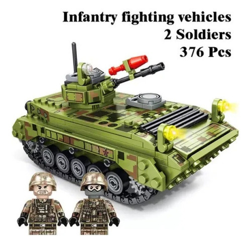 Serie Sembo Blocks De Modelos Militares De Tanques Y Soldado Cantidad De Piezas 376