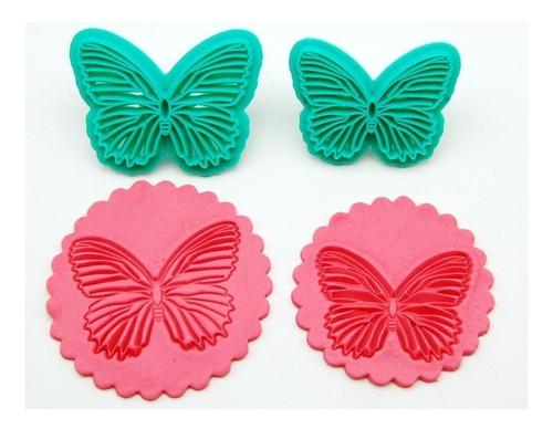 Cortador Tipo Sello  Mariposa Fondant Repostería