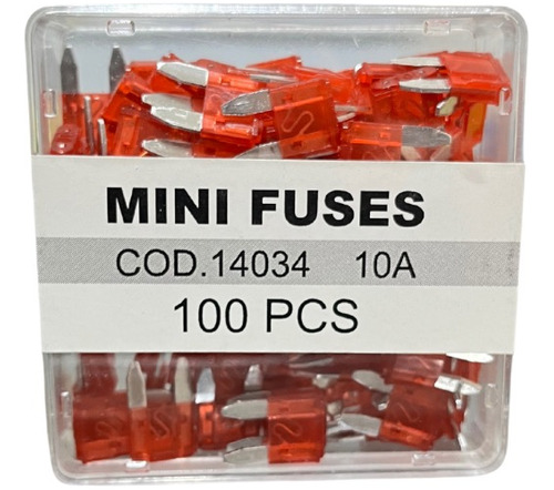 Caja Mini Fusible Eléctricos 12v Autos 100 Unidades