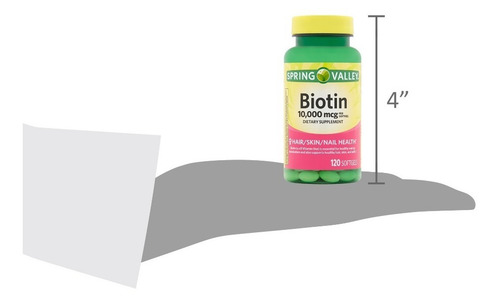 Imagen 6 de 8 de Cabello Hermoso Biotina 10,000 Mcg 120 Softgels