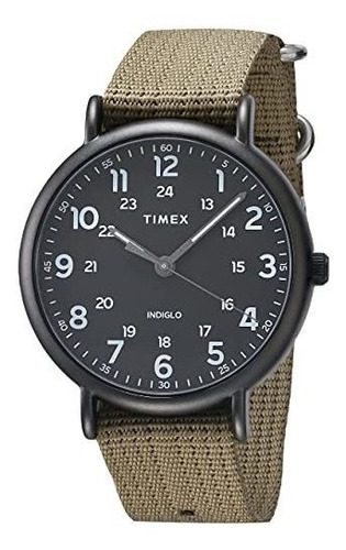 Timex Hombres Weekender Xl 43mm Watch  Negro Caso 5917x