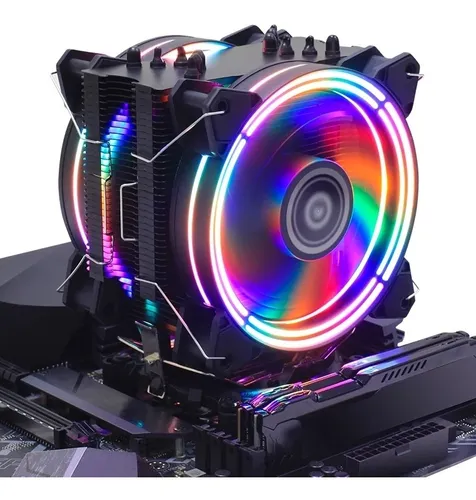 Disipador Alseye H120d Rgb Doble Fan Y Pasta Térmica
