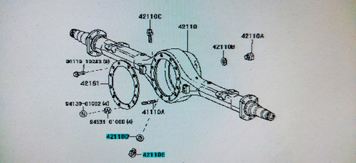 Tapón Arandela Diferencial Trasero Toyota Dyna 14b Original 