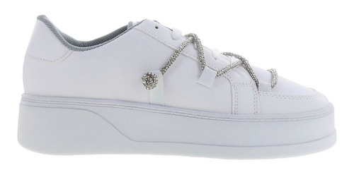 Imagen 2 de 4 de Tenis Casuales Elegantes Con Plataforma Y Tira De Brillos