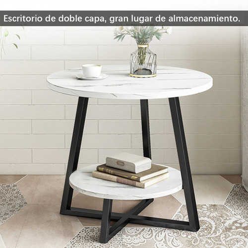 Mesa Redonda De Madera Estilo Mesa De Centro Minimalista
