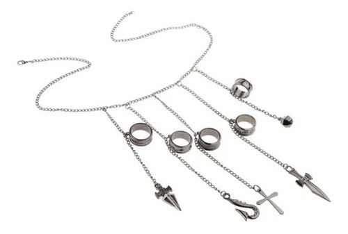Hunter X Hunter Kurapika - Pulsera Con 5 Anillos