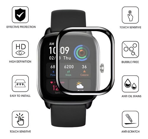 Mica Protectora De Tpu 3d Premium Para Amazfit Gts 4 Mini