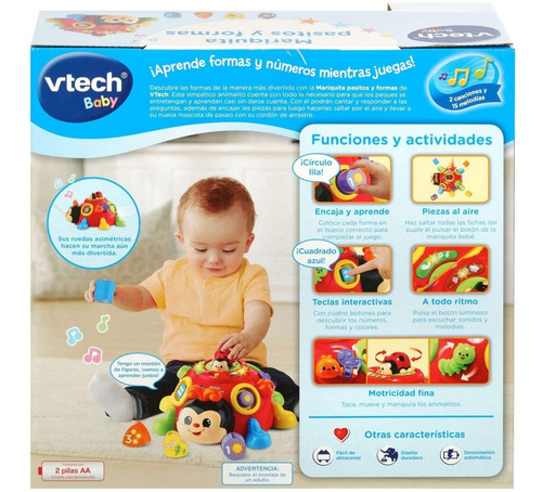 Imagen 3 de 3 de Primera Infancia Mariquita Pasos Y Formas Interactivo V-tech