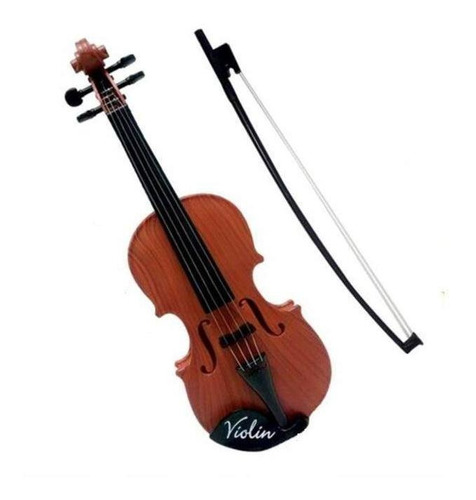 Mini Violino Infantil Acustico Com 4 Cordas E Arco