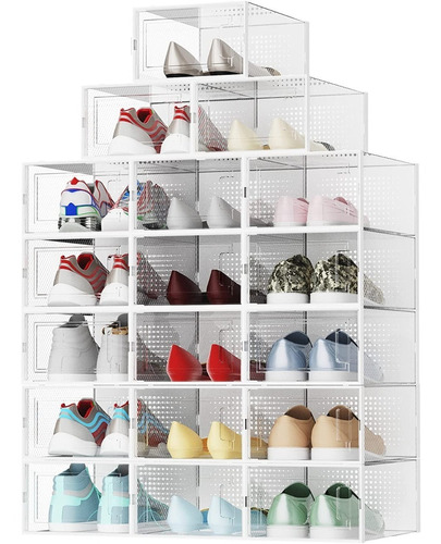 Cajas De De Zapatos Apilables De Plástico Transparentes 