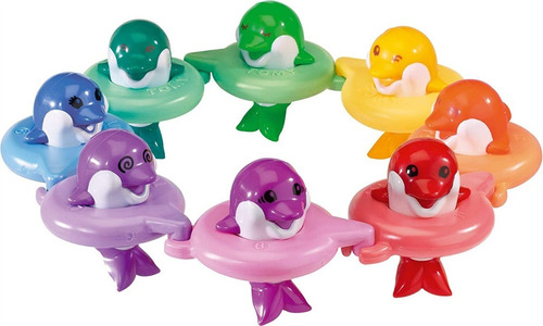 Imagen 2 de 10 de Juego Para Baño Delfines Do Re Mi Con Sonido Tomy 92116 Edu