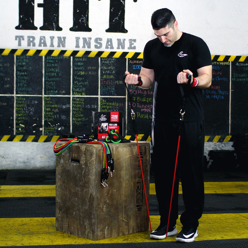 Imagen 4 de 10 de Tribe Pack Set De 14 Pz Ligas Resistencia Tubulares Únicas Con 155lbs De Resistencia Combinada Crossfit Pierna Elásticas