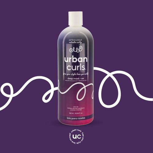 Tratamiento Mascarilla Rizado Urban Curls Deep Mask Uv 960ml
