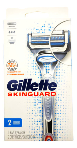 Pack 3 Rastrillo Gillette Skinguard Dos Cartuchos De 2 Hojas