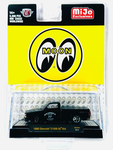 M2 1:64 1990 Chevrolet C1500 Ss 454 Negro Moon Eye Pickup 