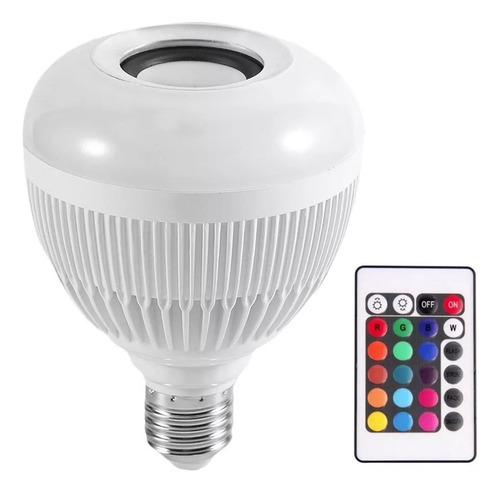 Lâmpada Bluetooth Led 12w Music Rgb Caixa De Som + Controle