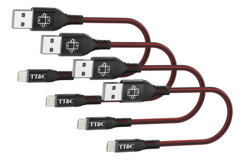 Tt&c Cable Lightning Corto Para iPhone De 6 Pulgadas, Sincro