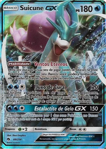 Carta Pokémon Lendário Suicune Gx Trovões Perdidos