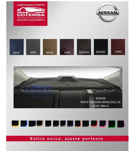 Cubre Parte Trasera (color) Nissan Versa 2012 A 2019, N44-g
