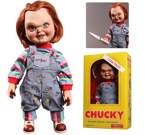 Chucky Good Guy Mezco Sonido Ropa Real 39 Cm Sneer Chuck