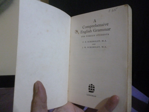 A Comprehensive English Grammar - Eckersley (inglés) (Usado)